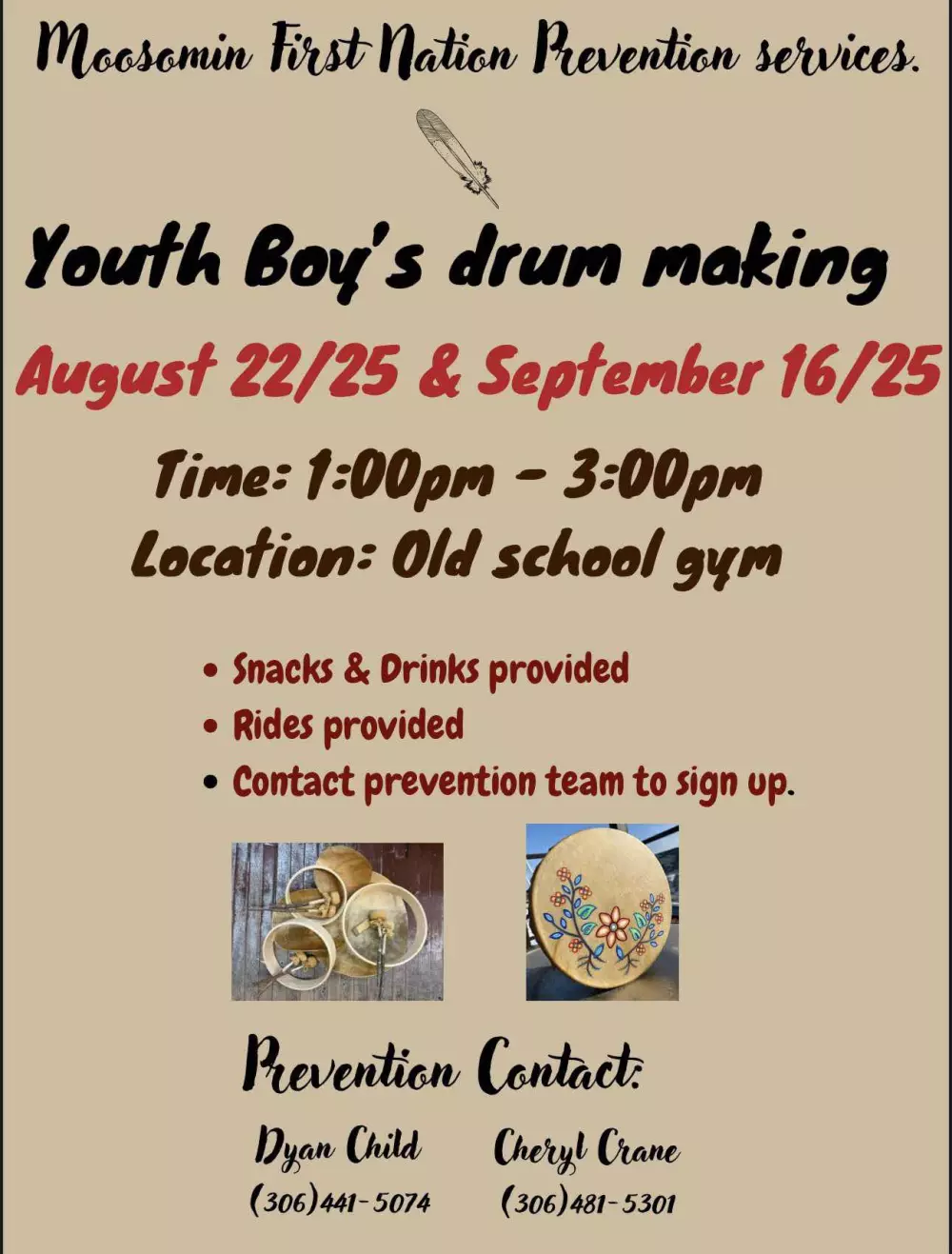 Moosomin Youth Drum Making