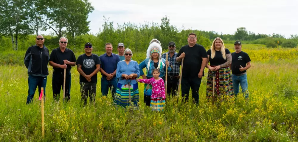 Mosquito Grizzly Bear's Head Lean Man groundbreaking for their new subdivision has begun!