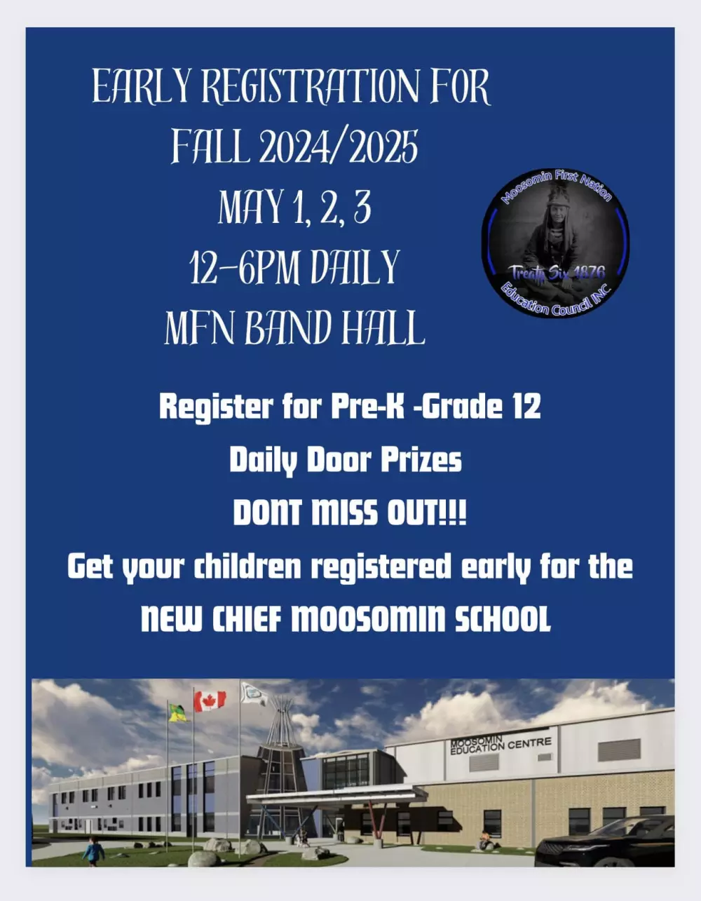 Moosomin Early Registration for Fall 2024/25